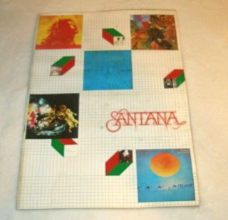 Vintage Santana Japan Tour Concert Program Book 1976