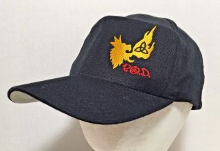 P.  O.  D.  Payable On Death Band Black Baseball Cap Hat Embroidered Logo Adjustable