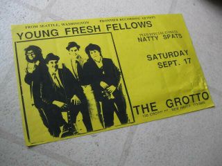 Young Fresh Fellows Natty Spats 1983? Vintage Haven Grotto Concert Poster