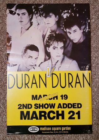 Vintage Duran Duran 1984 Madison Square Garden Concert Poster Tritec Concert Art