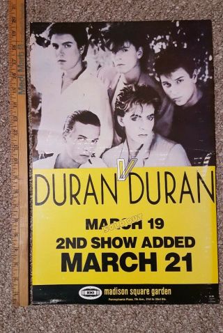 Vintage Duran Duran 1984 Madison Square Garden Concert Poster Tritec Concert Art 2