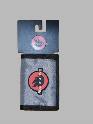 Audioslave Gray Nylon Tri Fold Wallet Flame Logo Bioworld - -