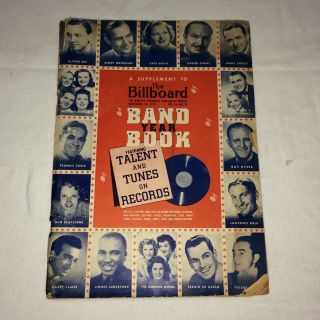 September 26,  1942 Supplement To The Billboard Band Yearbook Vtg Music,  Records