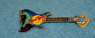 Hard Rock Cafe 1999 Myrtle Beach Sphinx Guitar - Blue/brown Pin 5933