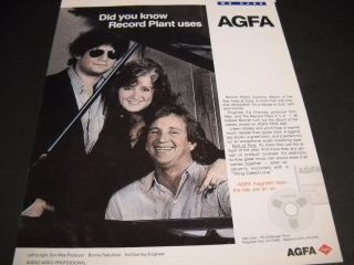 Bonnie Raitt Ed Cherney And Don Was 1990 Promo Poster Ad