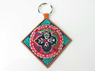 Kiss Rock And Roll Over Album Embroidered Keyfob Keychain Oop Rare
