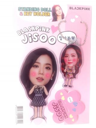 Jisoo Blackpink Black Pink Photo Standing Doll Key Holder Kpop Rose Jennie Lisa