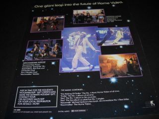 Michael Jackson One Giant Leap Into Future Home Video 1988 Promo Poster Ad