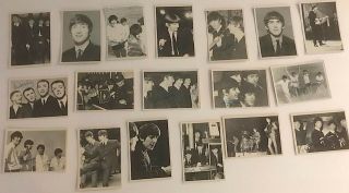 Beatles Trading Cards 18 Total,  Near Age Discoloration Back Of Cards