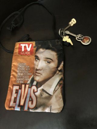 Elvis Purse/bag With Shoulder Strap And Keychains Bought In Memphis.