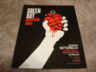 Green Day Ad For " American Idiot " Bloody Grenade In Hand,  Billie Joe Armstrong