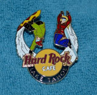 Hard Rock Cafe 2007 Lake Tahoe Logo W Skier And Snowboarder Pin 46379