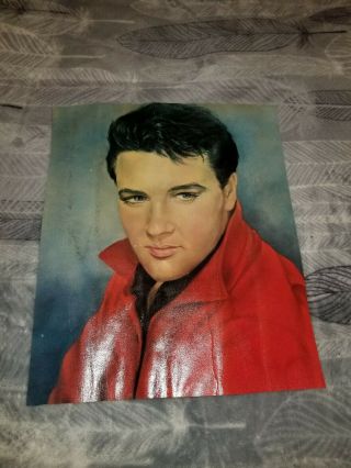 Collectors Rare Elvis Presley Red Jacket Painting Print 13 " X 10.  5 "