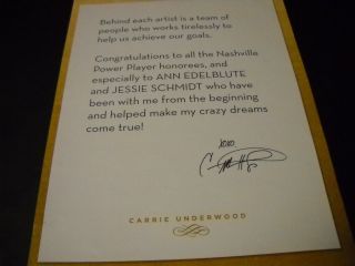 Carrie Underwood Congrats.  All Who Made My Dreams.  Come True Promo Poster Ad