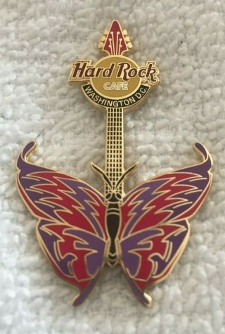 Hard Rock Cafe Washington Dc 2004 Tattoo Butterfly Guitar Series Pin - Le 500