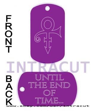 Prince Symbol Adore Lyrics Engraved Purple Id Tag Key Ring - Necklace
