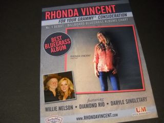 Rhonda Vincent For Your Grammy Consideration 2015 Bluegrass Promo Poster Ad