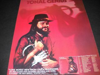 Chuck Mangione Tonal Genius Tour Dates 1982 Promo Poster Ad