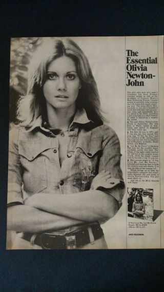 The Essential Olivia Newton John.  1974 Promo Poster Ad