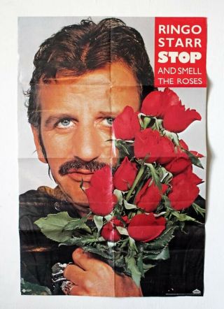 Orig.  1981 Ringo Starr (beatles) " Stop And Smell The Roses " 22 X 35 Poster