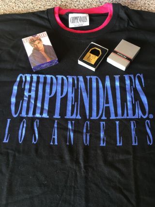 Vintage Chippendales Xl T,  Key Fob & Playing Cards Official Merchandise 90’s