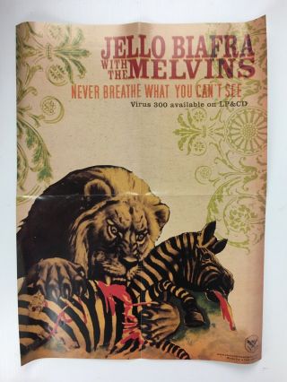 Jello Biafra And The Melvins - Never Breathe Promo Poster - - 24 X 36