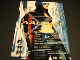 Aaliyah Rare 1996 Radio Biz Promo Ad.  Only Knew From One In A Million