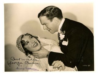 George Burns Gracie Allen 1934 Signed Gorgeous Photograph Autographed