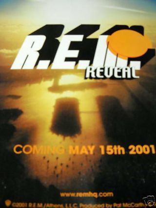 R.  E.  M.  Rem 2001 Promo Poster Ad Coming May 15th Reveal