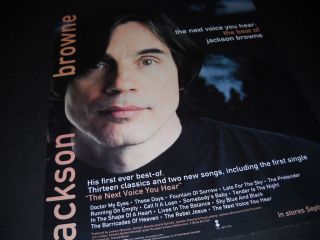 Jackson Browne Will Be The Next Voice You Hear 1997 Promo Poster Ad