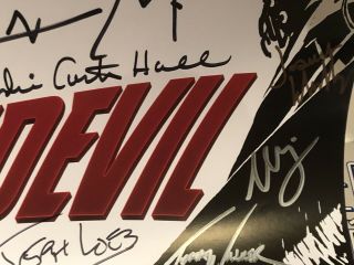 SIGNED NETFLIX DAREDEVIL S1 13”x20” Poster 22 SIGNATURES COX,  DONOFRIO,  WOLL,  LOEB 11