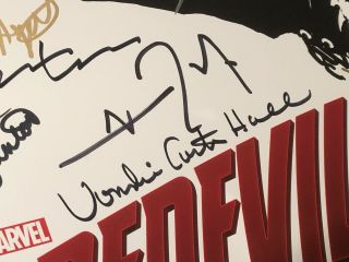 SIGNED NETFLIX DAREDEVIL S1 13”x20” Poster 22 SIGNATURES COX,  DONOFRIO,  WOLL,  LOEB 7