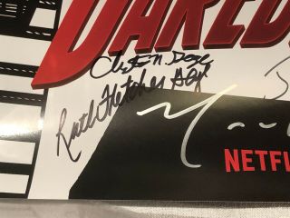 SIGNED NETFLIX DAREDEVIL S1 13”x20” Poster 22 SIGNATURES COX,  DONOFRIO,  WOLL,  LOEB 8