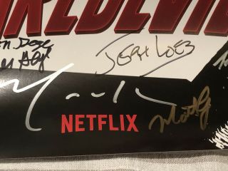 SIGNED NETFLIX DAREDEVIL S1 13”x20” Poster 22 SIGNATURES COX,  DONOFRIO,  WOLL,  LOEB 9
