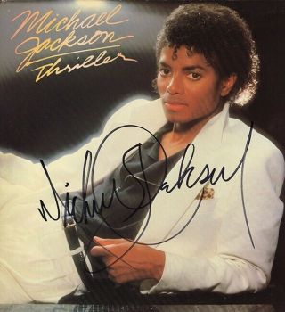 Authentic Michael Jackson Signed ‘thriller’ Single Vinyl Autograph (w/ Loa)