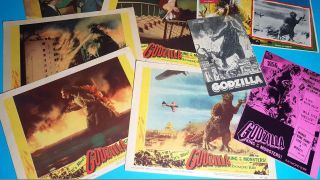 Godzilla King Of Monsters 1956 Lobby Card Set (6) And Flyers First Edition