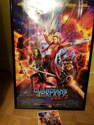Guardians Of The Galaxy Vol 2 Cast Signed Poster