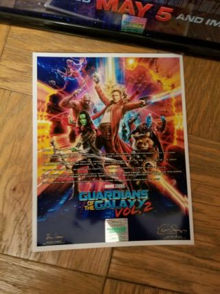 Guardians Of the Galaxy VOL 2 Cast Signed Poster 2