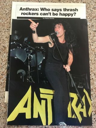 1988 Vintage 3pg Print Article On Thrash Band Anthrax Scott Ian,  Joey Belladonna