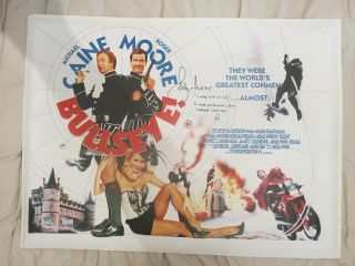 Bullseye 1990 British Comedy Quad Film Poster Roger Moore Michael Caine Signed