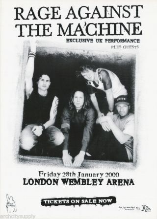 Poster:music: Rage Against The Machine - London - Rp90 G