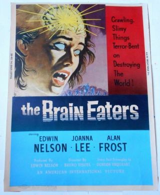 The Brain Eaters / 1958 / A.  I.  P.  / " The Puppet Masters " / Scarce 30 " X40 " Poster