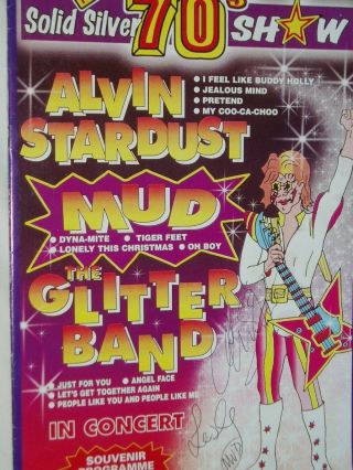 Alvin Stardust. ,  Mud.  & Ors.  " Signed " Pop Programme.  2004