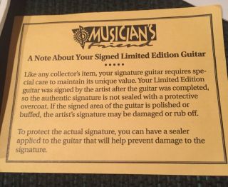 Sammy Hagar Signed 1997 Washburn Red Rocker Limited Edition RR100 Guitar 11