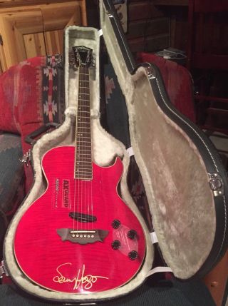 Sammy Hagar Signed 1997 Washburn Red Rocker Limited Edition RR100 Guitar 2