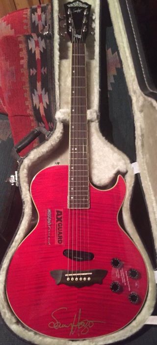 Sammy Hagar Signed 1997 Washburn Red Rocker Limited Edition RR100 Guitar 6