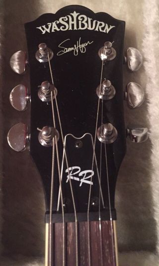 Sammy Hagar Signed 1997 Washburn Red Rocker Limited Edition RR100 Guitar 7