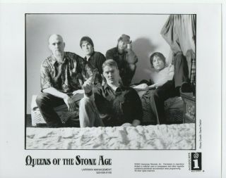 Queens Of The Stone Age 8 X 10 B&w Interscope Promo Press Photo 2000