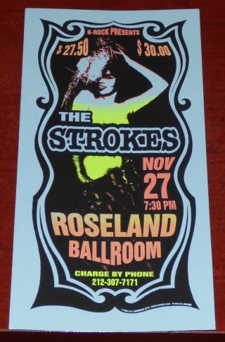 The Strokes Roseland Ballroom 2002 Concert Handbill By Mark Arminski