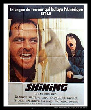 Shining Jack Nicholson 4x6 Ft Vintage French Grande Movie Poster 1980